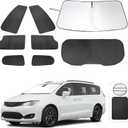 TINGLU Window Shades for Chrysler Pacifica Minivan 2017-2025 Accessories Full Windows Rear Triangular Windshield Sun Shade Sun UV Rays Privacy Protection 8PCS
