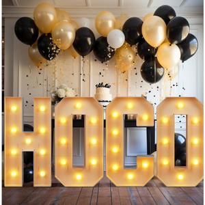 4 Pcs 3 ft HOCO Decorations 2026 Homecoming Light up Letters