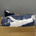 Electric Blanket Heated Queen Blanket, Super Soft Flannel & Sherpa Electric Queen Blanket with 6 Fast Heating Levels, 10 Hours Auto Off & OverHeat Protection, Machine Washable, 84'' X 90'', Navy Blue