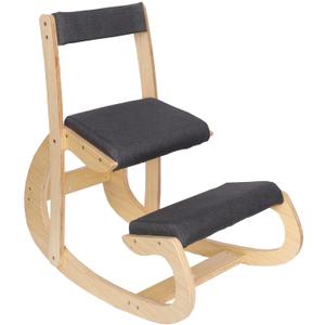 Ergonomic Kneeling Chair Adjustable Rocking with backrests Knee Chair Posture Chair for Desk, Home Office Wood Kneeling Stool and Kneel Chair