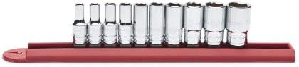 GEARWRENCH 10 Pc. 1/4" Drive 6 Pt. Mid-Length Socket Set, SAE - 80305S