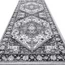 Boho Flannel Rugs Hallway Kitchen Rugs Vintage Floor Carpet Long Rugs Sofa Rugs Anti-Slip Washable Home Deco for Bedroom Hall Lounge
