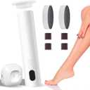 Electric Feet Callus Remover,Electric Foot Files for Men & Women,Pedicure Tool for Feet Dead Skin,Good Gift for Any Occasion,Professional Callus Remover With a Mini,Portable,Lightweight Design (White)