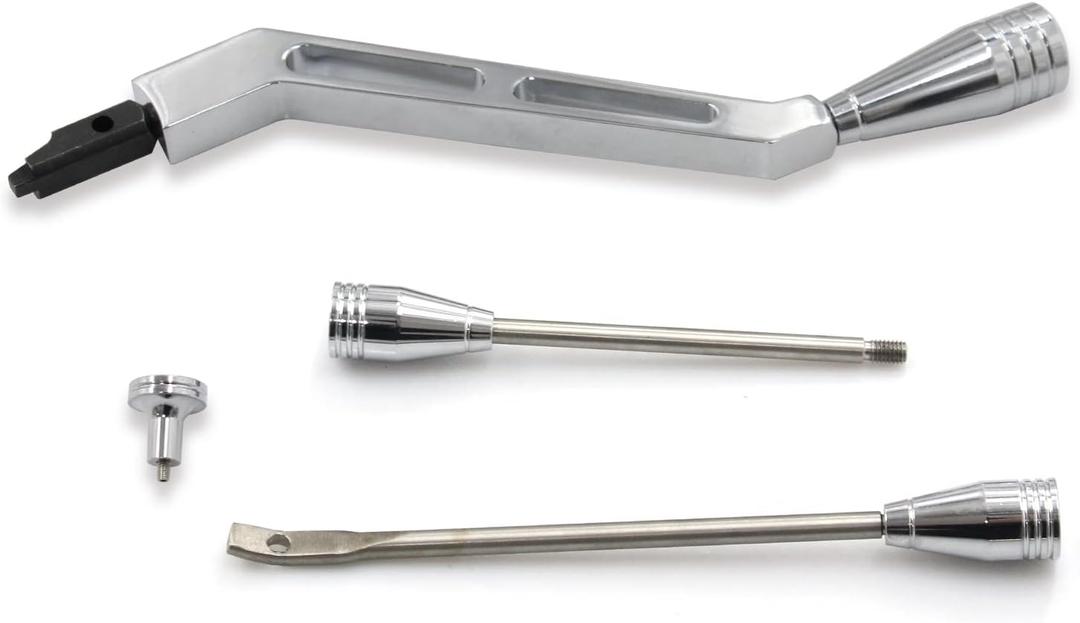 Chrome Shifter Lever Turn Signal Tilt Lever Flasher Knob Kit - Compatible with GM Columns: Chevy, Buick, Oldsmobile, Pontiac & Cadillac (1967-1994)