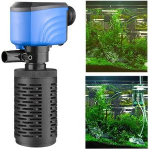 Water Filter Pump for Aquarium, Fish Tanks Circulation and Oxygenation | Quiet Cleaning Machine for Aquarium Filtration Internal for Bedroom