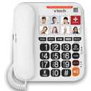VTECH SN1127 Amplified Corded Answering System. 8 Photo Speed Dial, 90dB Ringer Volume, Big HighContrast buttons, Audio Booster(+40db), Visual Ringer. Perfect for Seniors, Visually & Hearing Impaired