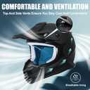 Kids Dirt Bike Helmets Youth ATV Helmet, Kids Motocross Helmet DOT Approved Large