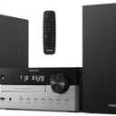 PHILIPS Bluetooth Stereo System for Home with CD Player, MP3, USB, Audio in, FM Radio, Bass Reflex Speaker, 60W, Remote Control Included