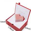 Heart-Shaped Gift Box for Mother's Day, Gift Box with Lids Velvet Necklace Ring Earring Pearl Storage Organizer Holder Box for Mother's Day/Wedding/Birthday Present