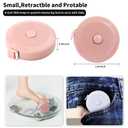 12pcs,Pink Soft Retractable Measuring Tape - Tape Measure for Body Measuring Metric Tape Measure Double Scale Soft Tape Measure for Body Fabric Sewing Tailor Cloth Knitting Home Craft Measurements.