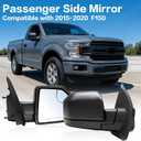 Passenger Side Mirror Replacement Fit for 2015-2020 Ford F150 Accessories,Right Side Mirror Assembly,Electric Glass,Manual Collapse,Without Signal Light,Non Heated (3Pins) Replaces:FL3Z17682AK
