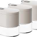 Nicunom 3 Pack Condiment Jar Glass Spice Containers with Lids and Spoons, 13 Oz Airtight Seasoning Box Condiment Canisters Pots Salt Pepper Sugar Bowl Storage Container for Kitchen