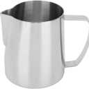 Milk Frothing Pitcher, 24oz/ 700ml Stainless Steel Milk Espresso Steaming Pitcher, Espresso Tools Latte Art, Coffee Milk Frother Maker, Milk Jug Pour Cup For Coffee Drinks(Stainless Steel)