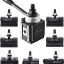 VEVOR Quick Change Tool Post Set, 8 Pcs, Includes Lathe Tool Holders, Tool Post with Turning Tool Holder Accessories, Fit for Mini Lathe & Metal Lathe 6"-12" Swing, Durable Steel Material