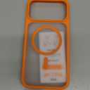 TORRAS Stronger Magnetic & Shockproof for iPhone 17 Pro Max Case, Fit for MagSafe, Military Grade Drop Protection, Camera Control, DIY Button, Slim for iPhone 17 Pro Max Case Translucent Orange