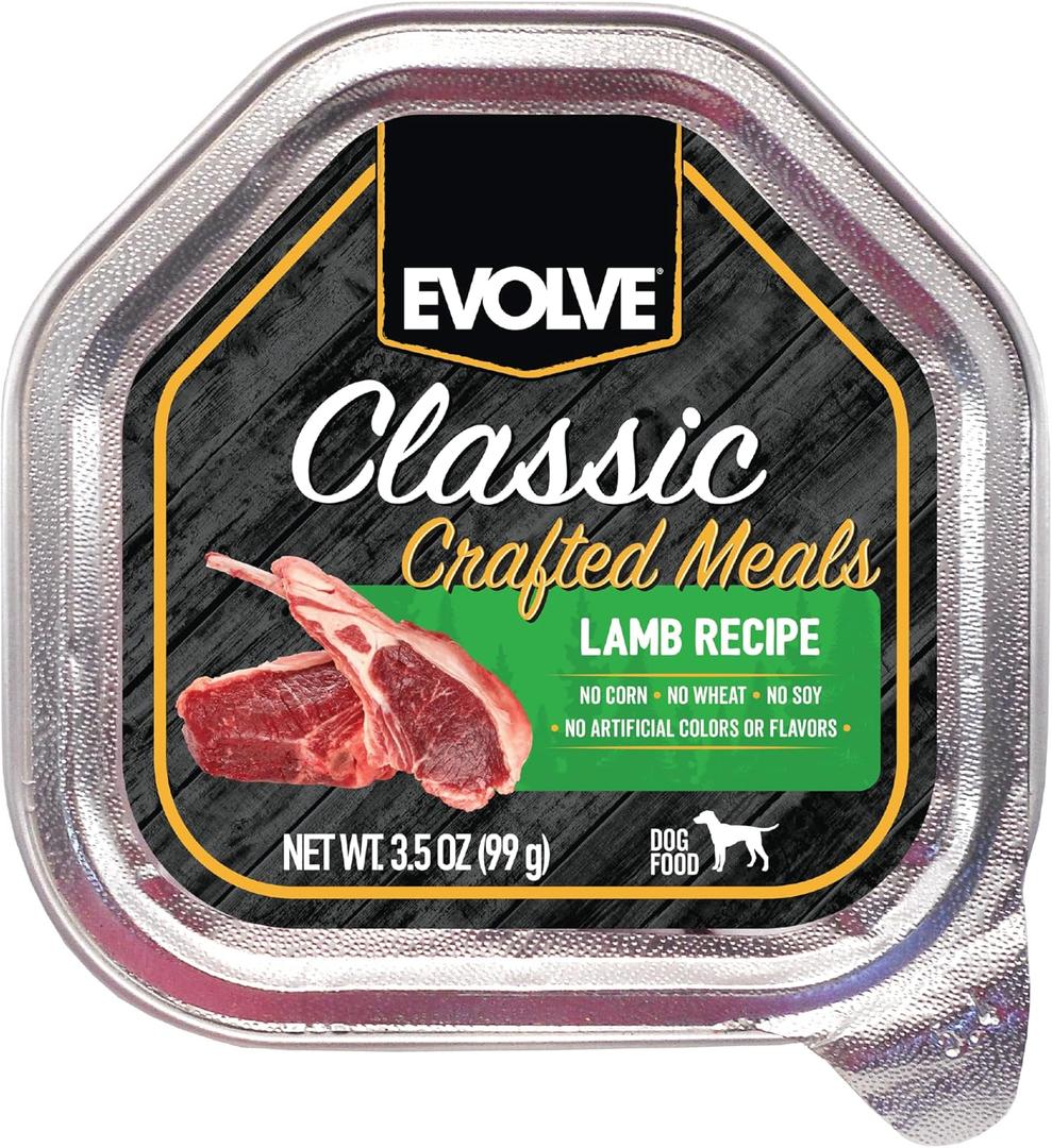 Evolve Classic Crafted Meals Lamb Recipe Wet Dog Food | 3.5 oz - 15 Pack (EXP 04/13/28)