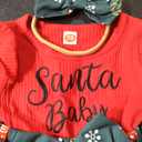 Newborn Baby Girl Fall Winter Romper Dress Floral Ribbed Long Sleeve Romper Sunflower Lace Onsie Rompers Dress Size 6-9 Months