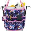 KUNN 5 Gallon Bucket Tool Organizer 18-Pocket Heavy-Duty Bucket Caddy with Hangable Handle & Comfort Grip Pad | Gardening Tool Bag, Garden Organizer Storage Bag Accessory for Gardeners, Purple