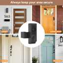 Anti-Theft Video Doorbell Mount for Eufy E340 Camera, No-Drill Adjustable Mounting Bracket Holder Accessories for Eufy Doorbell Camera Mount, Apartment Door Bell Kits for Home Rentals Room (Black)