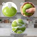 2 PCS Wax Cracking Squishies, Snowball Squishies Set, Crispy Stress Ball for Anxiety Relief and Focus Improvement, Sensory Fidget Tool for Office and Travel Use (Green)