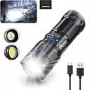 Rechargeable Tactical Flashlights, 120000 Lumens Super Bright Led Flashlights with COB Work Light, High Powered, Powerful Handheld Flashlights for Emergencies Camping Hiking Holiday Gifts