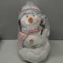 WORLDECO Christmas 2025 Animated Snowman Decorations, Xmas Handmade Plush Ornaments for Indoor, Home and Holiday, Present for Family and Friends