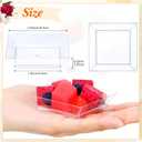 400 Pieces Mini Square Dessert Plates 2.5 x 2.5 Inch Disposable Appetizer Plates Small Clear Plastic Dish for Dessert Salad Appetizer Sauces Tastings Cake Wedding Party Serving (Clear)