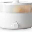 olayks. Electric Steamer for Cooking, 2L Ceramic Glaze Non-stick Pot, Dual Power Multi-functional Electric Cooker, Suitable for Steak, Pasta, Hot Pot, Ramen, Quick Heating and Overheat
