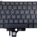 Laptop Replacement US Layout Backlit Keyboard for DELL Latitude 7420 7410 5420 Black