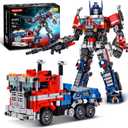 TIALLOW Transform Sets Robot Building Block Toys2 in 1 STEM Robotics Transforming Truck Mech Building kitCompatible with LegoChristmas Birthday Gift for Adults Boys Age 8-12 (Blue)