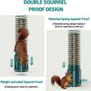 Squirrel Proof Bird Feeder, Metal Bird Feeders for Outdoors Hanging, 3.6LB Large Seeds Capacity for Wild Birds, Finch, Cardinal, Blue Jay, Chickadee, Green