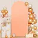 FUHSY Wedding Arch Cover Peach Arch Stand Cover 2.6x6FT Arch Covers Stretchy Backdrop Fabric Spandex Fitted Arches Backdrop Cover Chiara Arched Covers for Baby Shower Balloon Party Decor
