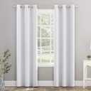 Sun Zero Riley Kids Bedroom Blackout Grommet Curtain Panel, 40" x 84", White