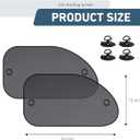 2 PCS Car Side Window Sun Shade, 25.5 x 14.9 Inch Mesh Sunshade with Suction Cups for UV and Heat Blocking, Universal for Most Cars, Trucks, SUVs (Black)