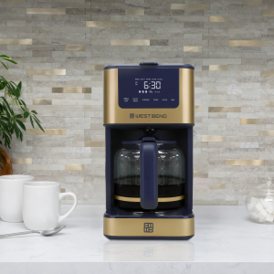 West Bend Timeless 12 Cup Coffee Maker - Blue/Gold