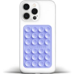 Anteel Medium-Sized Silicone Suction Phone Case Adhesive Mount, Enhanced Suction Power and Upgraded Thickened Sticky Phone Grip, Durable, Hands-Free Sticky Phone Holder, 2.28"x3.46" (Lavender)