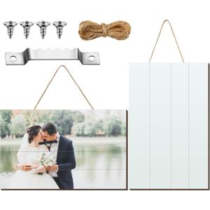 Blulu Sublimation 2026 Personalized Picture Frames Heat Transfer Wood Blanks Photo Frames Wall Mounting Photo DIY Birthday Anniversary Decor 12 x 8 Inch