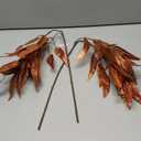 DILATATA 33.5" Purple Leaves for Christmas Tree, Glitter Christmas Leaf Stems, Non-Shedding Shiny Sequin Fabric Christmas Picks for Wreath, Centerpiece Decor 