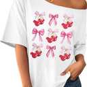 Oversized Jersey Shirts for Women - V Neck Baseball/Football Jerseys Shirt Team Number Y2k Streetwear Tee Tops (White, L)