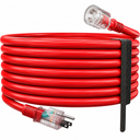 Red Outdoor Extension Cord Waterproof, 3 Prong Flexible Cold Weatherproof Extension Cord 35ft