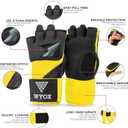 WYOX Gel Boxing Hand Wraps Inner Gloves for Men & Women, 80cm Quick Wrist Straps, Padded Knuckle Protection for Muay Thai Kickboxing, Hand Wraps for Boxing & Martial Arts (Glow Yellow, L/XL)
