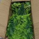 TURNMEON Artificial Plants Outdoor Fake Plants UV Resistant No Fade 12 Bundles 4 Styles Faux Plant Plastic Greenery Shrubs Boston Fern Lavender for Outside Gardens Porch Patio Indoor Home Decor