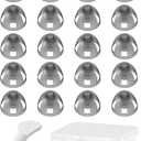 Resound Compatible Hearing Aid Domes Open Smokey Ear Tips Replacement 8mm (Medium 20pcs Pack)