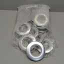 32 Pack Curtain Grommets,DeSS Inner Diameter 1-9/16"(40mm) Curtain Eyelet Rings Nanoscale Low Noise Roman Ring (Matt Silver)
