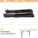 Wallmaster 24inch Folding Shelf Brackets Garage Heavy Duty Steel Max Load 500lb Floating Wall Mounted Collapsible Shelf Bracket Space Saving (Pack of 4, No Board)
