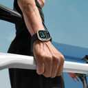 2 x 6 Pack Silicone Ocean Solo Loop Bands Compatible with Apple Watch Ultra 3/2/1 49mm 46mm 45mm 44mm 42mm, Soft Stretchy Sport Replacement Wristband for iWatch Series 11 10 9 8 7 6 5 4 3 SE (Black/Dark Gray/White/Orange/Red/Yellow)