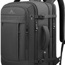 Travel Backpack, 50L Expandable Extra Large Laptop Backpack, Carry On Backpack Airline Approved Water Resistant Business Suitcase Daypack Bag Fits 17 Inch Laptops, Travel Gifts for Men Women, Black