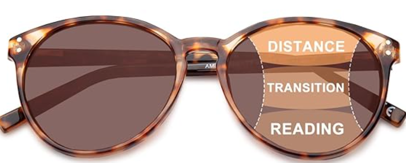 LianSan 1 Pack Progressive Multifocus Sunglasses for Women - Ladies Multifocal Sun Readers Reading Glasses with UV Protection(Tortoise,+2.5x)