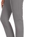 Hiverlay Womens Golf Pants Stretch Work Ankle Pants with Pockets Quick Dry Straight Business Casual Hiking Pants (Gray, M)