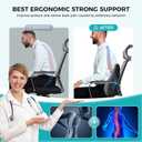 Lumbar Support Pillow, Memory Foam Lumbar Pillow for Lower Back Pain Relief, Back Support Pillow for Office Chair, Car Seat -Gray